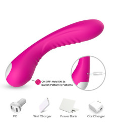 Vibromasseur courbé 9 modes de vibration rose - USK-V01PNK